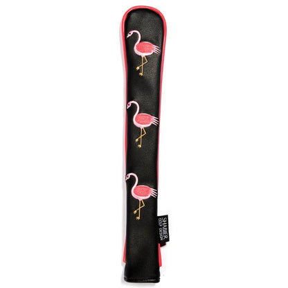 Golf Alignment Stick Cover PU Leather - Midnight Flamingo - Club Rehab