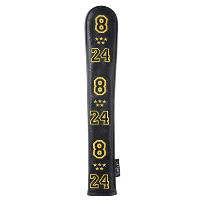 Golf Alignment Stick Cover PU Leather - Black Mamba Gold - Club Rehab