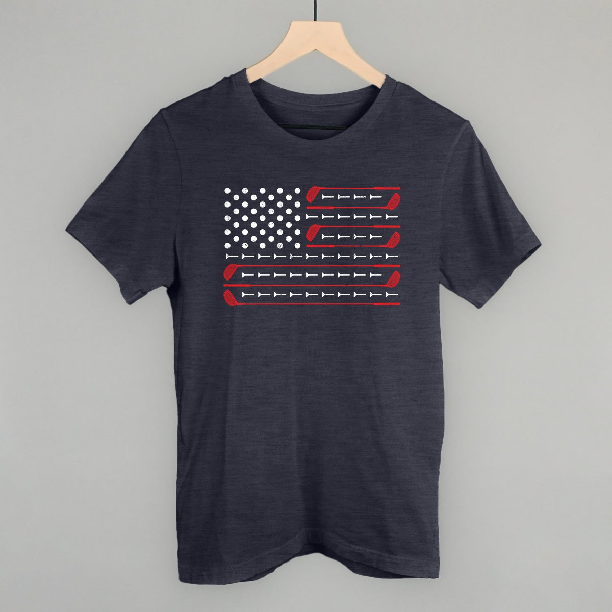 Golf American Flag - Tee Heather Navy - Club Rehab