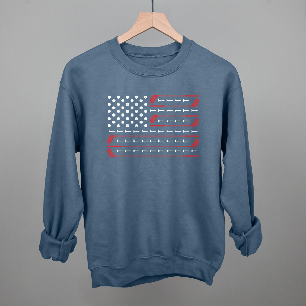Golf American Flag - Sweatshirt Indigo Blue - Club Rehab