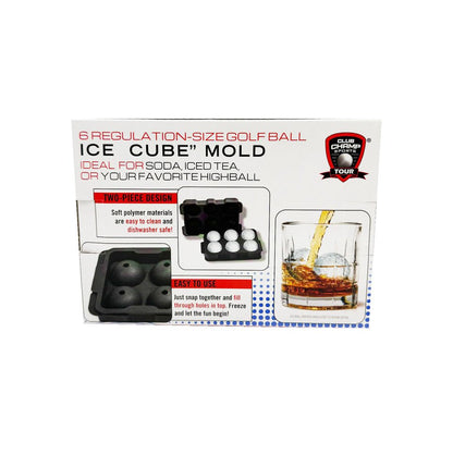 Golf Ball Ice Cube Mold – 6 Regulation - Size Ice “Cubes” - Club Rehab