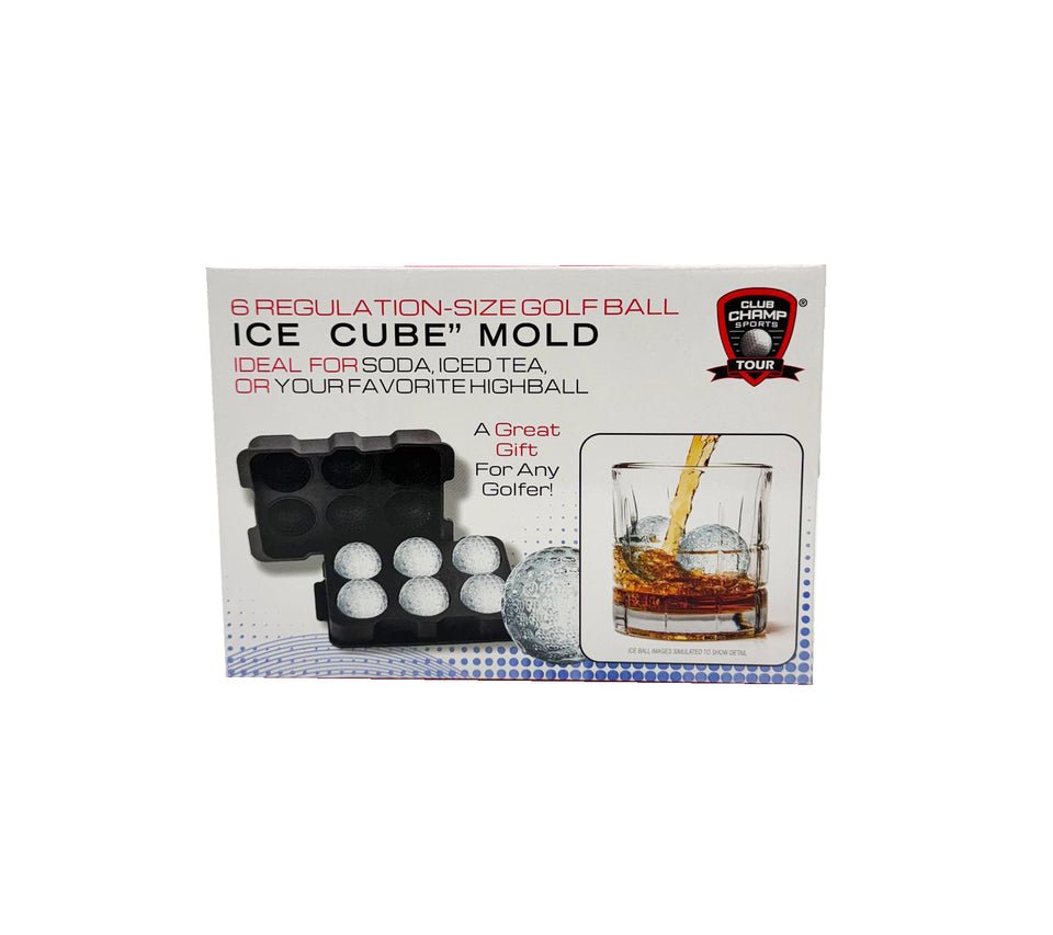 Golf Ball Ice Cube Mold – 6 Regulation - Size Ice “Cubes” - Club Rehab