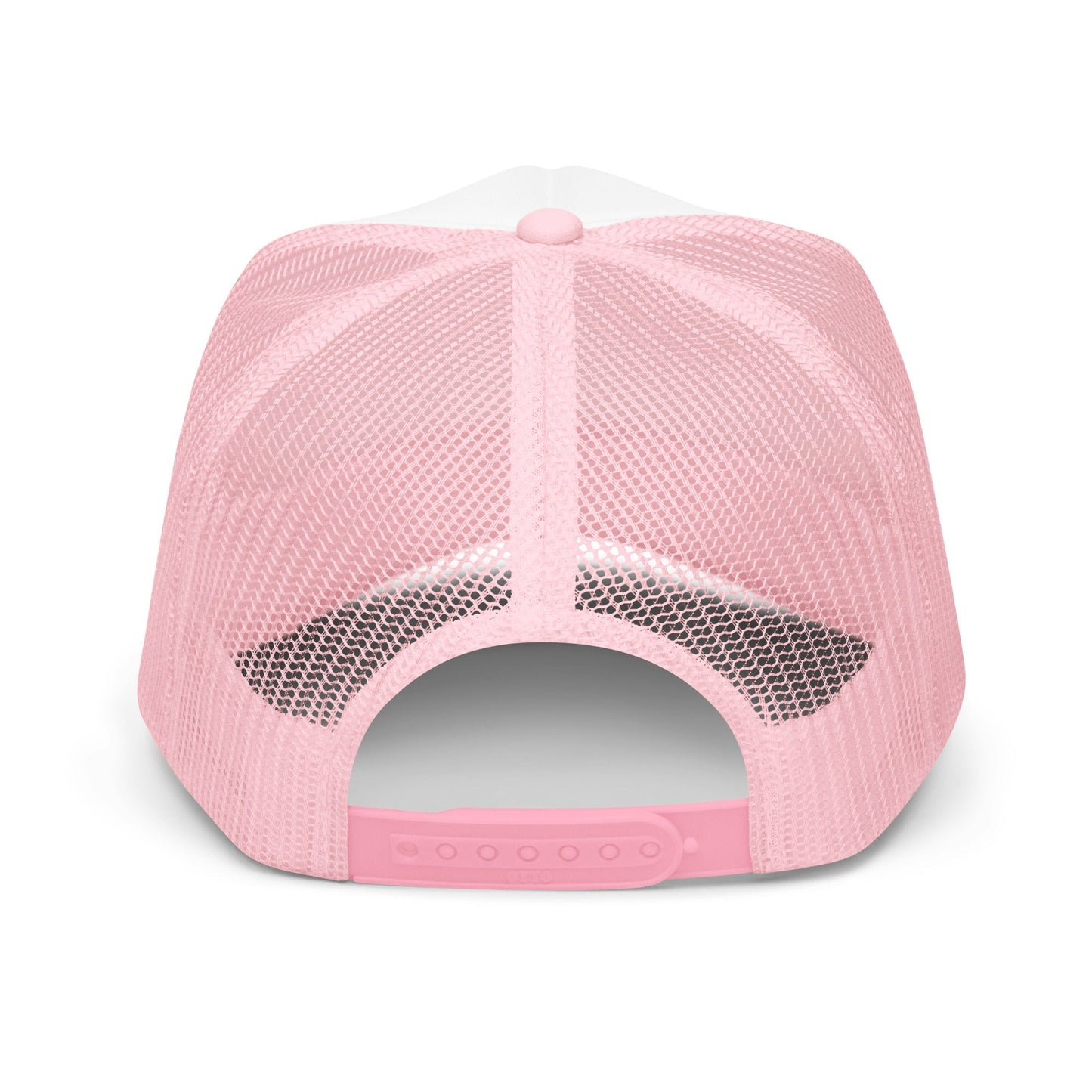 Golf Club Trucker Hat – Printed Foam Mesh Hat in Multiple Colors - Light Pink / White / Light Pink - Club Rehab