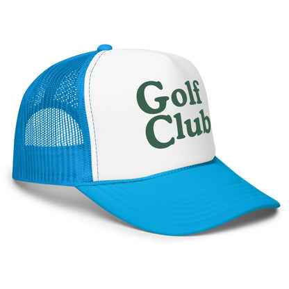 Golf Club Trucker Hat – Printed Foam Mesh Hat in Multiple Colors - Blue / White / Blue - Club Rehab