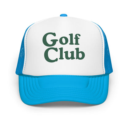 Golf Club Trucker Hat – Printed Foam Mesh Hat in Multiple Colors - Blue / White / Blue - Club Rehab