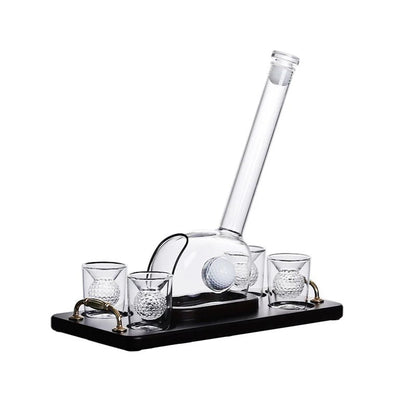 Golf Decanter Whiskey Set with Golf Ball Shot Glasses - Club Rehab