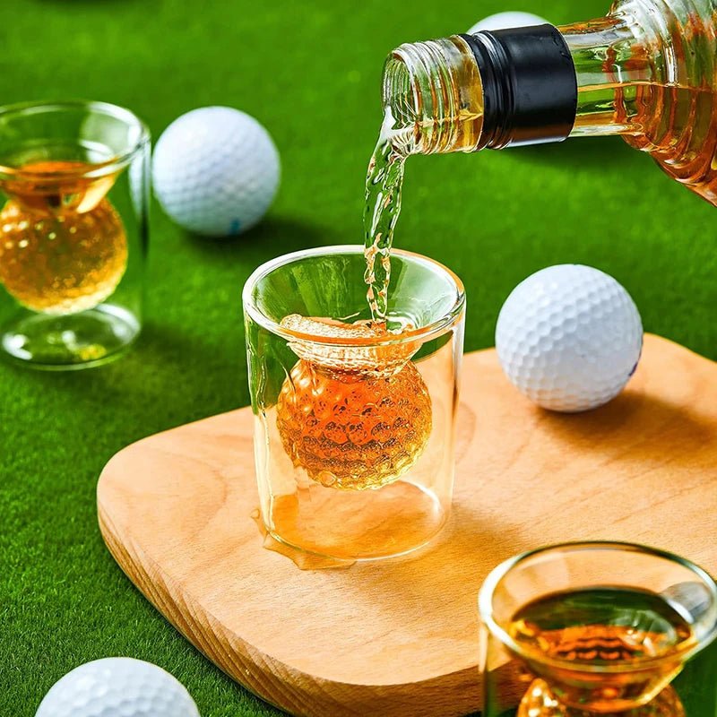 Golf Decanter Whiskey Set with Golf Ball Shot Glasses - Club Rehab