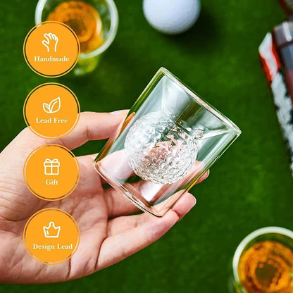 Golf Decanter Whiskey Set with Golf Ball Shot Glasses - Club Rehab