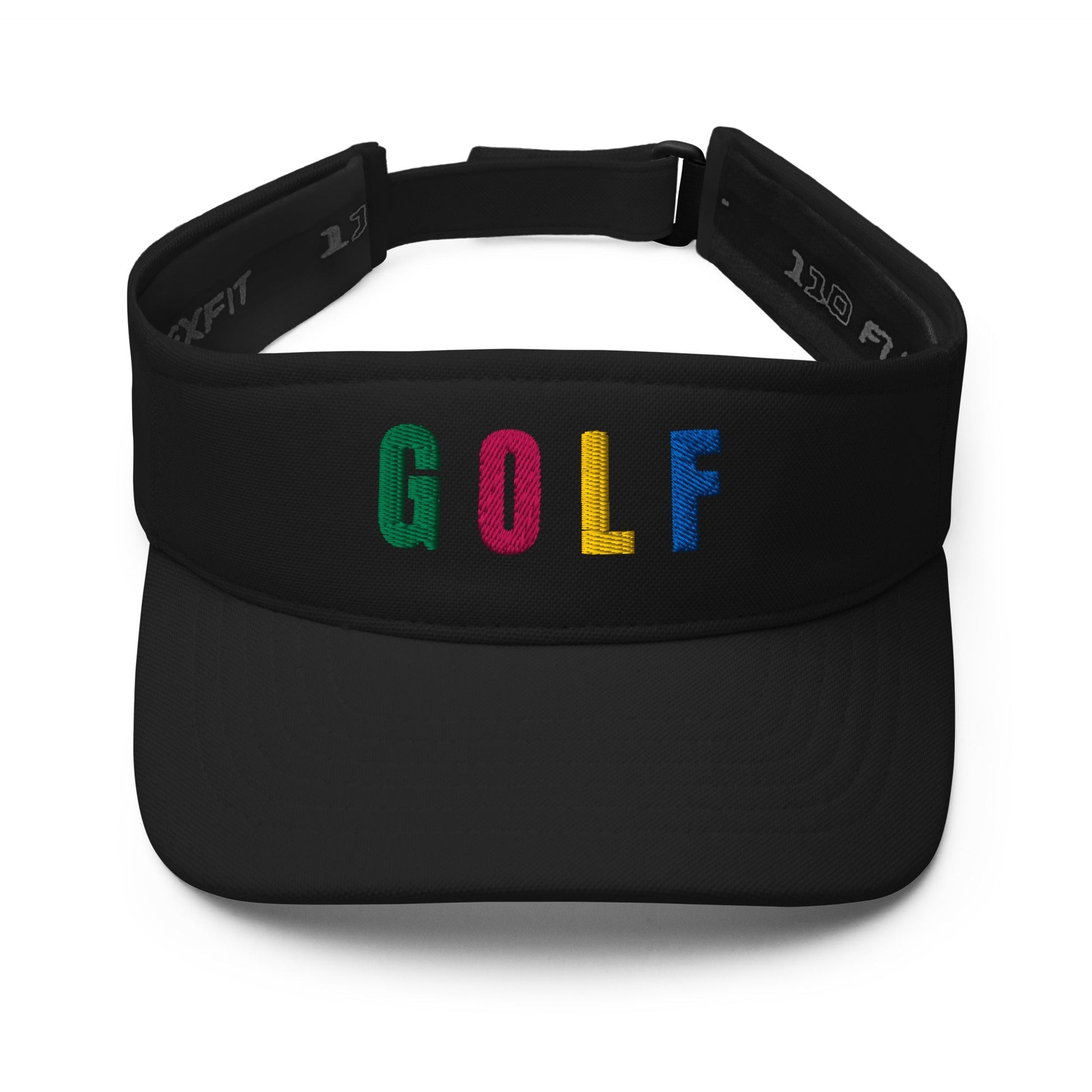 GOLF Embroidered Lightweight Women's Visor – Birdie Pop Collection - Black - Club Rehab