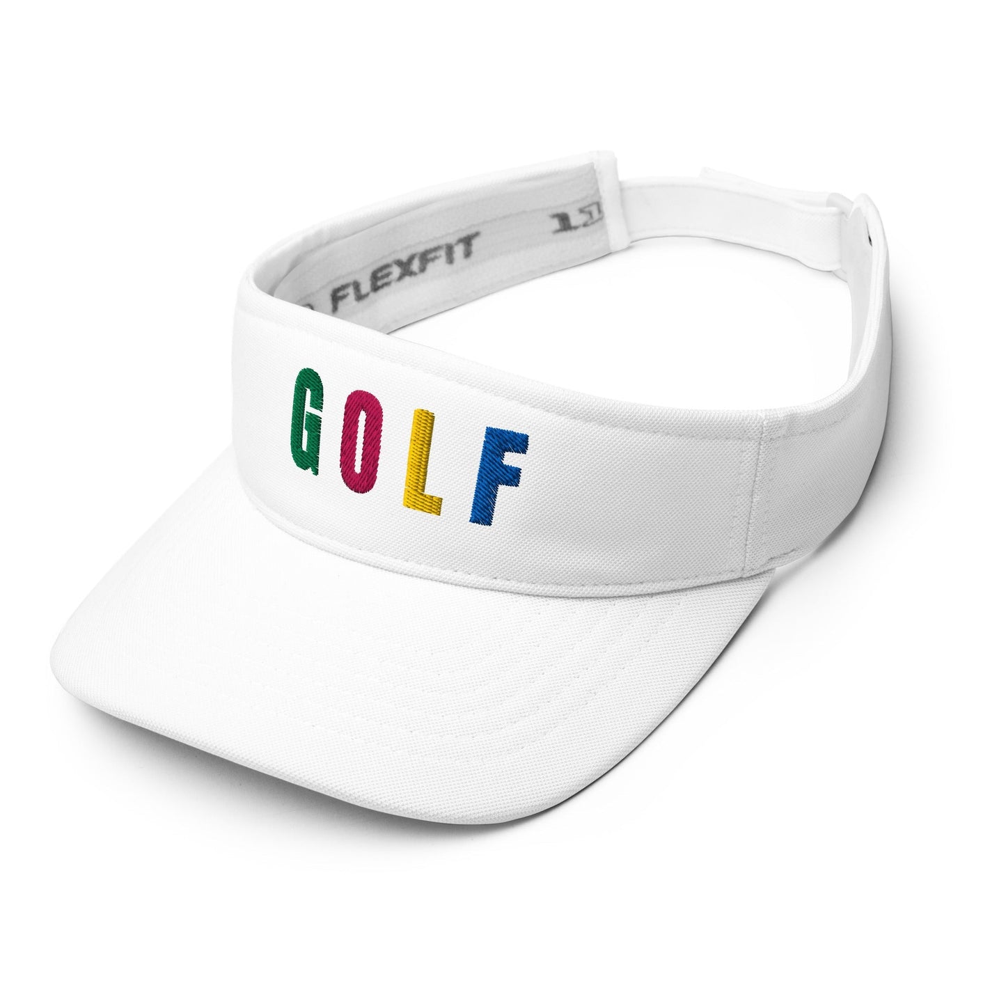 GOLF Embroidered Lightweight Women's Visor – Birdie Pop Collection - White - Club Rehab