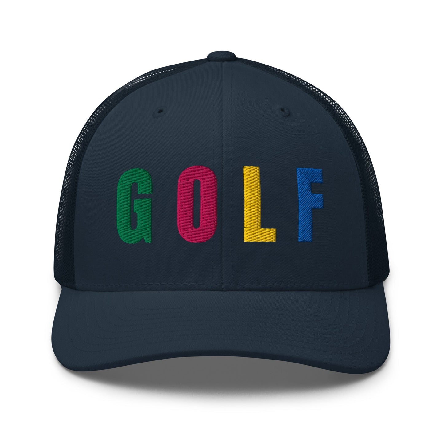 GOLF Embroidered Trucker Hat for Women - Birdie Pop Collection - Navy - Club Rehab