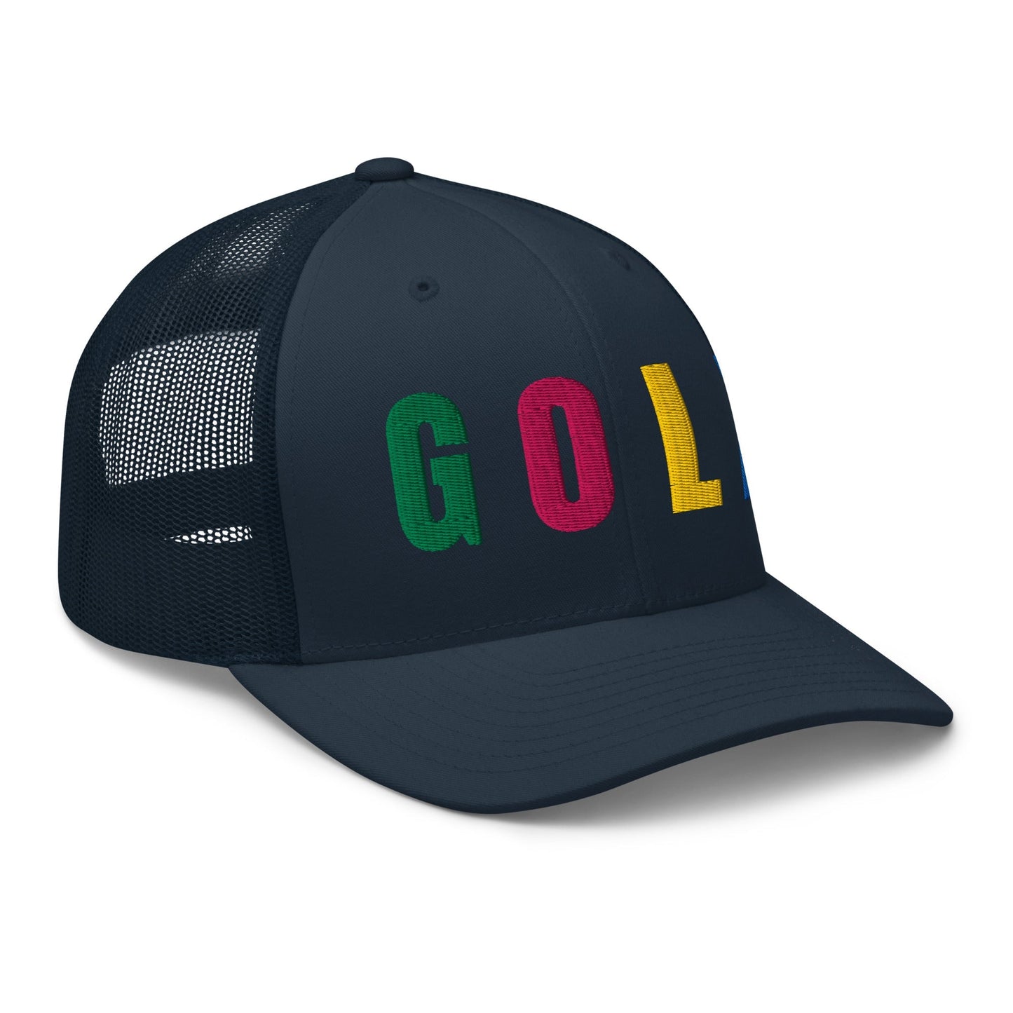 GOLF Embroidered Trucker Hat for Women - Birdie Pop Collection - Navy - Club Rehab