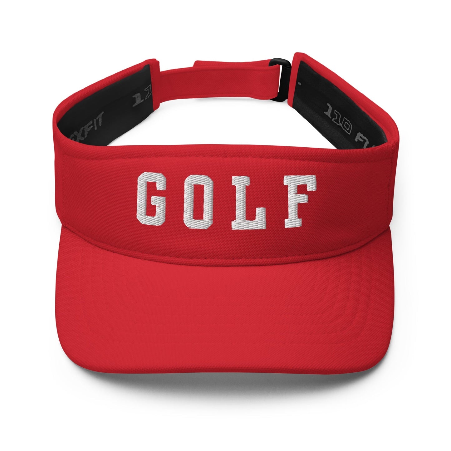 GOLF Embroidered Visor for Women - Red - Club Rehab
