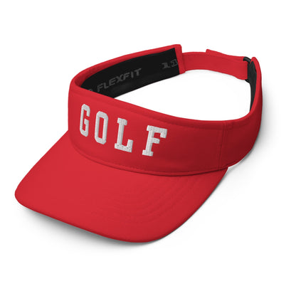 GOLF Embroidered Visor for Women - Red - Club Rehab