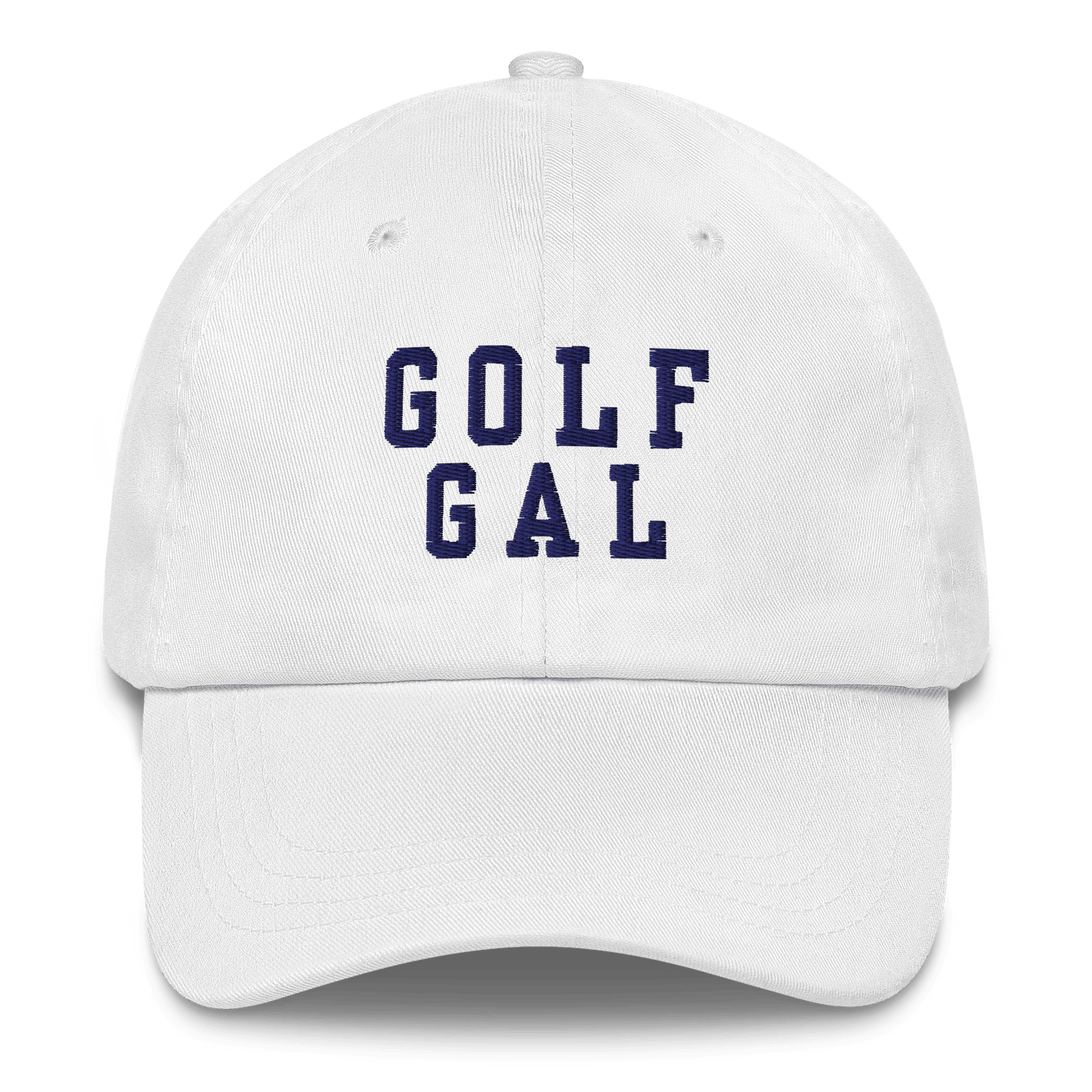 GOLF GAL Embroidered Dad Hat - White - Club Rehab