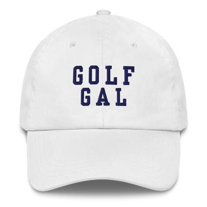 GOLF GAL Embroidered Dad Hat - White - Club Rehab