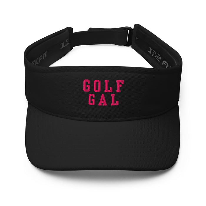 Golf Gal Embroidered Golf Visor for Women - Black - Club Rehab