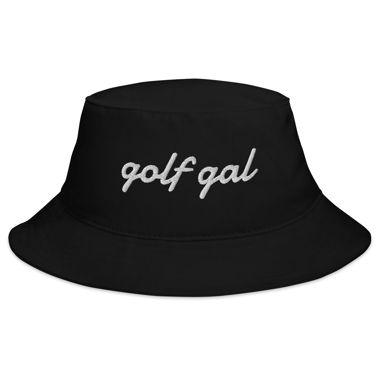 GOLF GAL Script Embroidered Bucket Hat - Black - Club Rehab