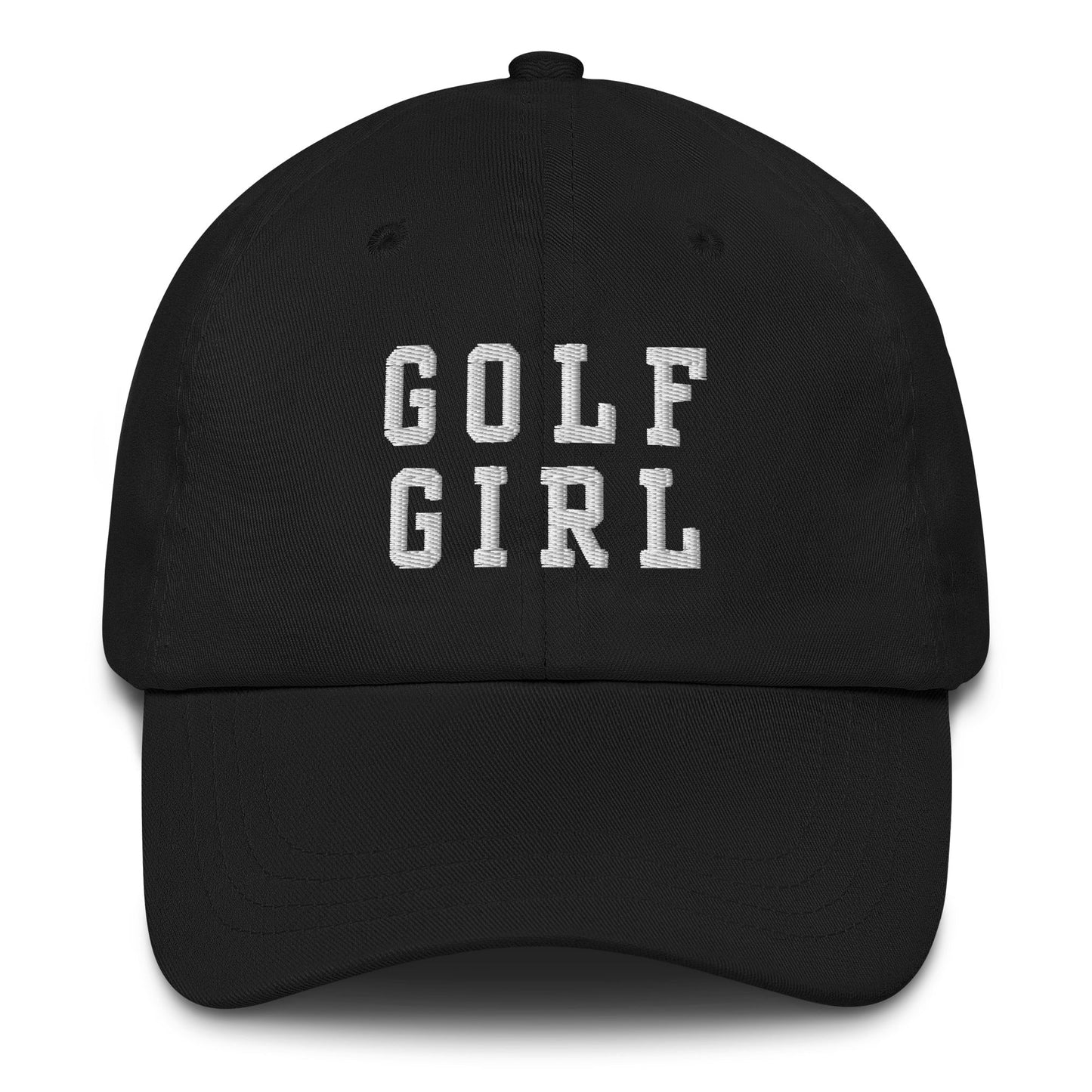 GOLF GIRL Embroidered Dad Hat - Black - Club Rehab