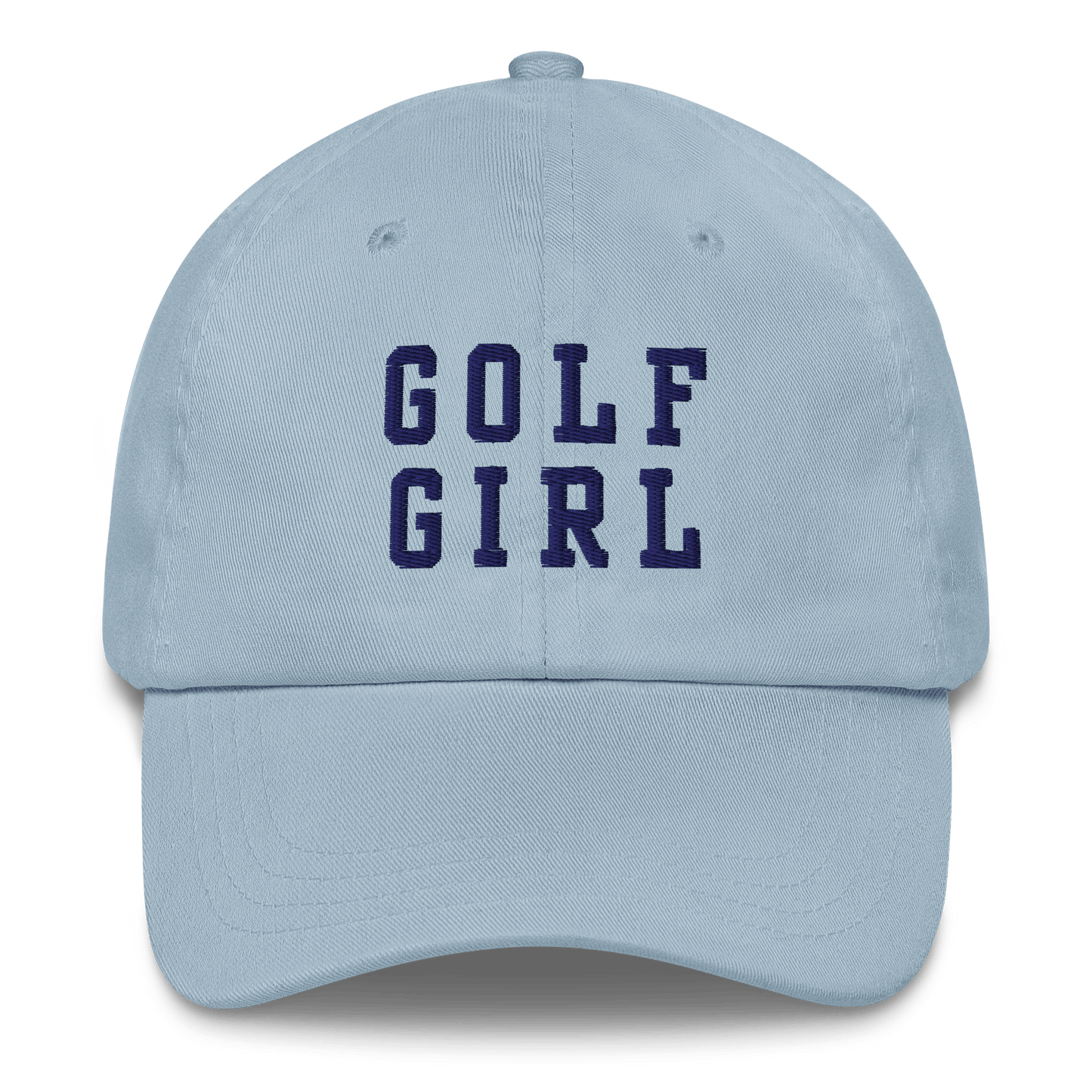 GOLF GIRL Embroidered Dad Hat - Light Blue - Club Rehab