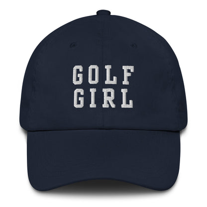 GOLF GIRL Embroidered Dad Hat - Navy - Club Rehab