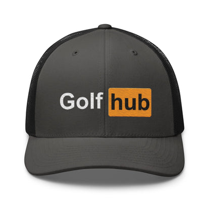 Golf Hub Trucker Hat - Charcoal/ Black - Club Rehab