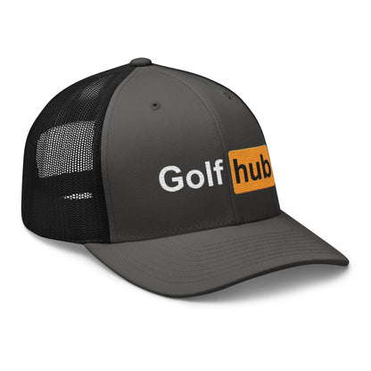 Golf Hub Trucker Hat - Charcoal/ Black - Club Rehab