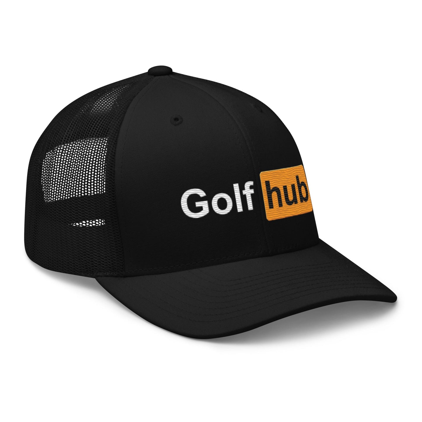 Golf Hub Trucker Hat - Black - Club Rehab