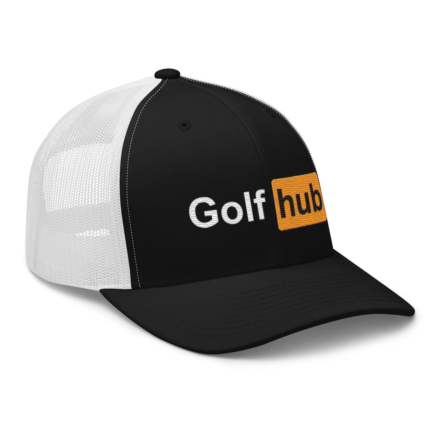 Golf Hub Trucker Hat - Black - Club Rehab