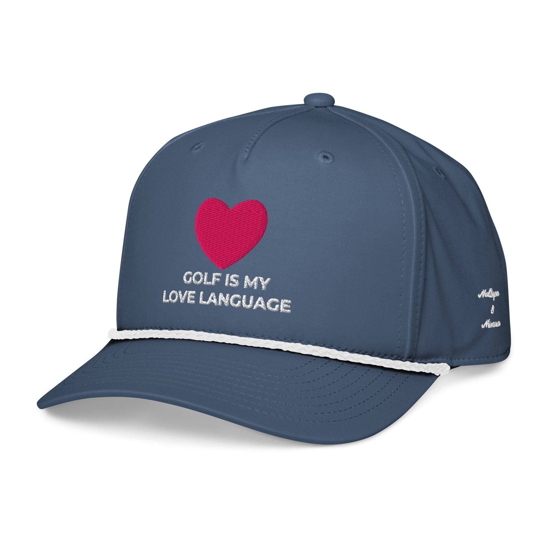 Golf Is My Love Language Embroidered Rope Hat for Women - Light Blue/White - Club Rehab