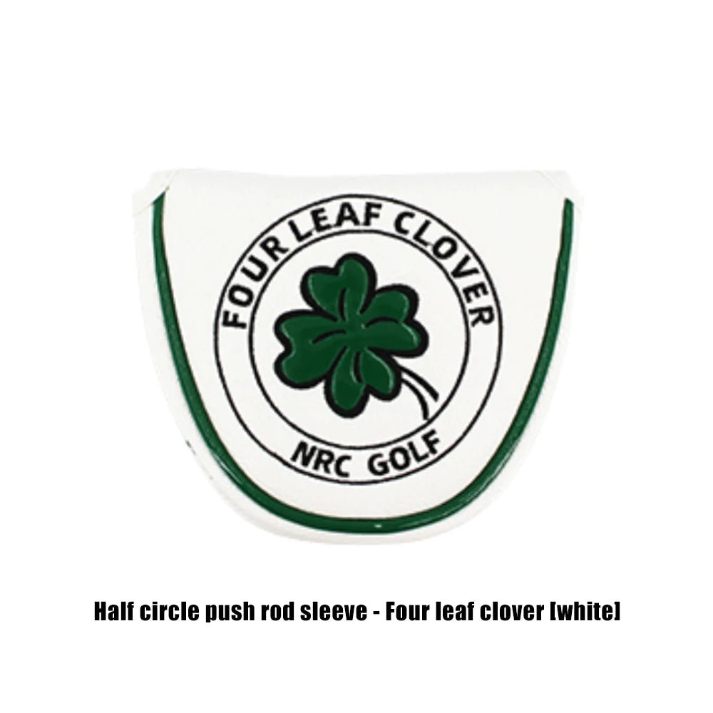 Golf Mallet Putter Covers Magnetic - Clover White - Club Rehab