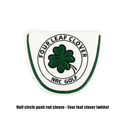 Golf Mallet Putter Covers Magnetic - Clover White - Club Rehab