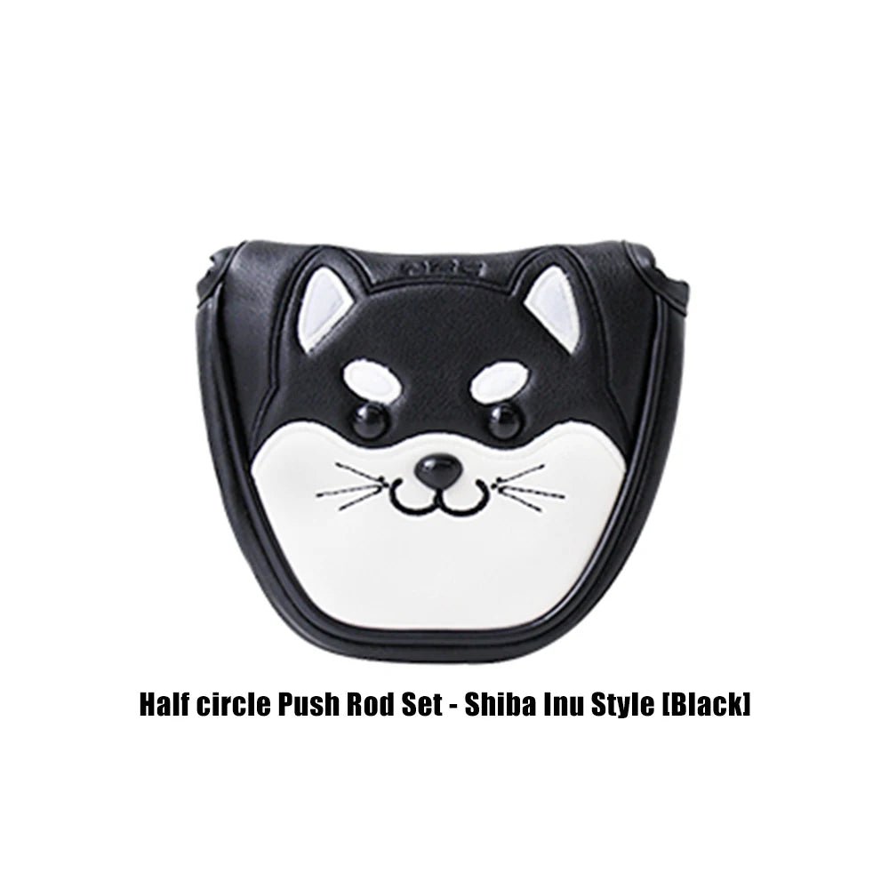 Golf Mallet Putter Covers Magnetic - Shiba Inu Black - Club Rehab
