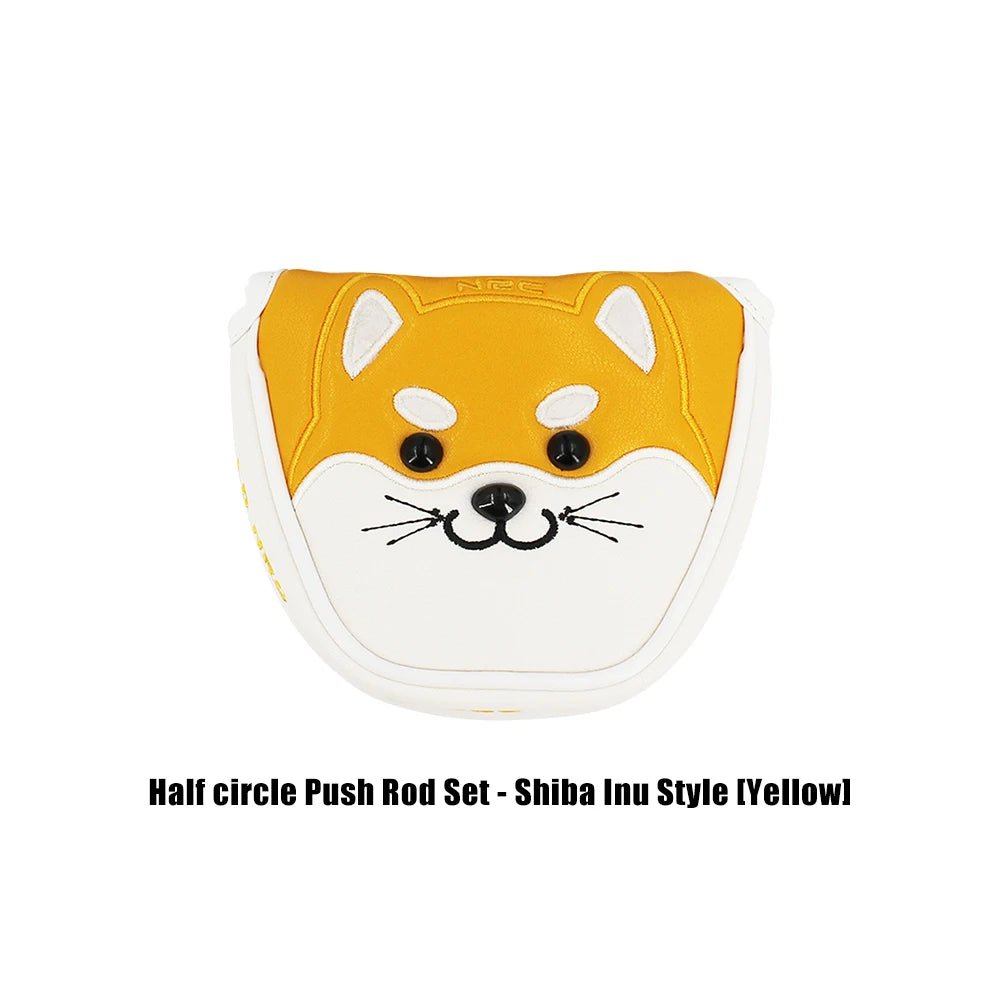 Golf Mallet Putter Covers Magnetic - Shiba Inu Yellow - Club Rehab