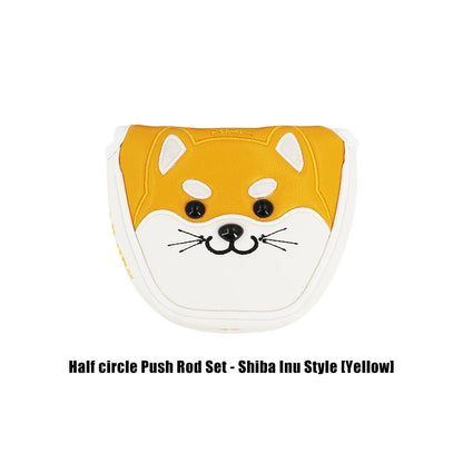 Golf Mallet Putter Covers Magnetic - Shiba Inu Yellow - Club Rehab