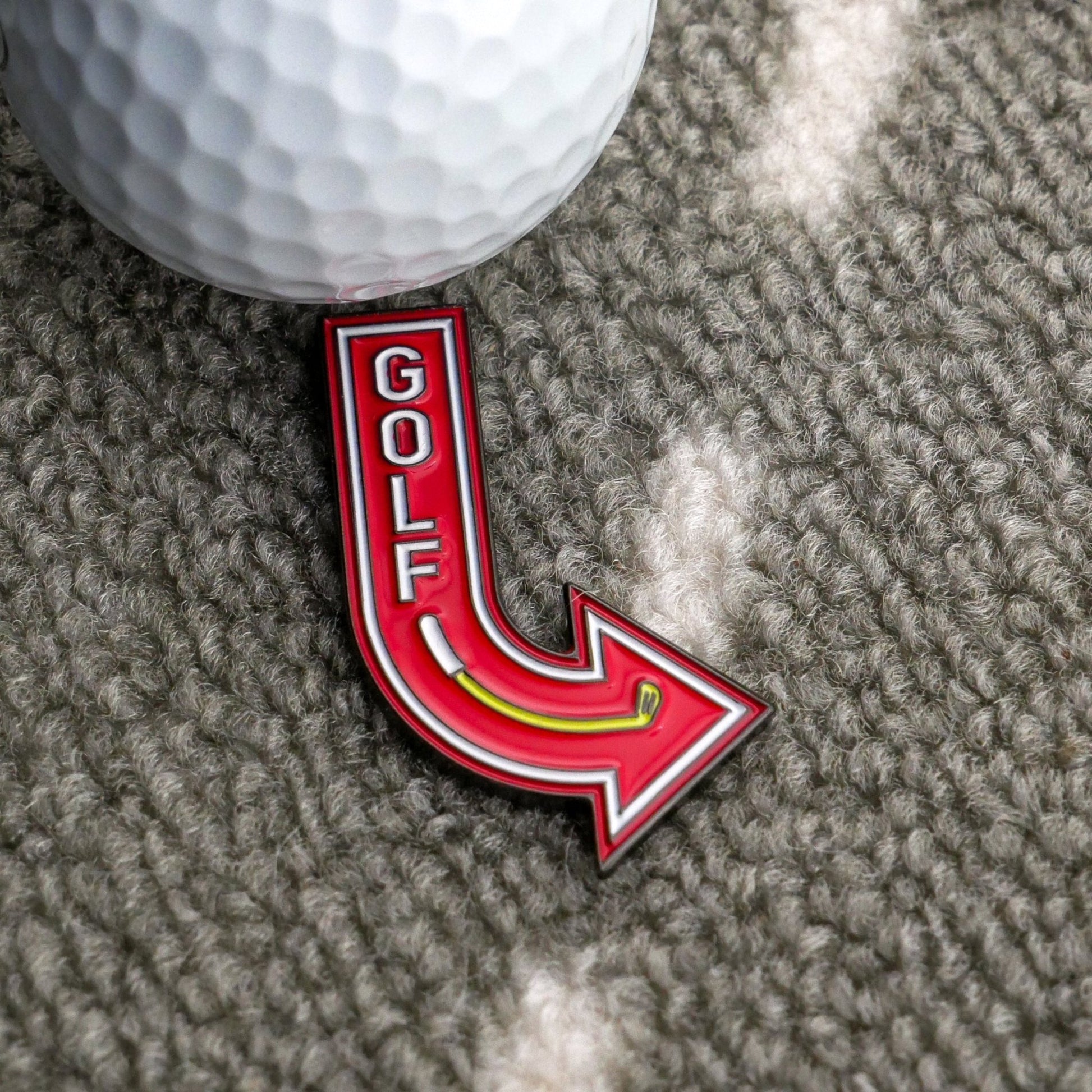 Golf Neon Arrow Sign Ball Marker - Club Rehab