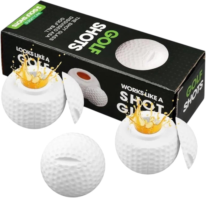 Golf Shots – Golf Ball Shot Glasses (Set of 3) - White - Club Rehab