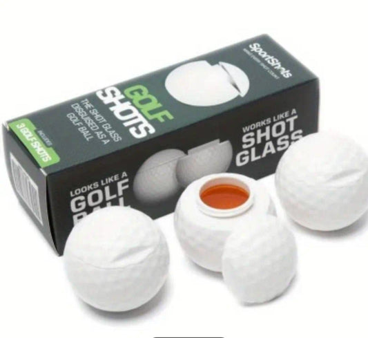 Golf Shots – Golf Ball Shot Glasses (Set of 3) - White - Club Rehab