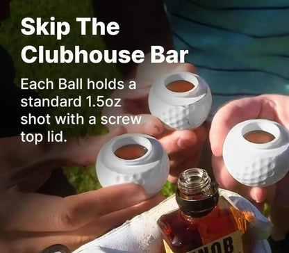 Golf Shots – Golf Ball Shot Glasses (Set of 3) - White - Club Rehab
