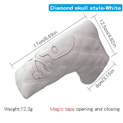 Golf Skull Pattern Soft Durable Golf Club Covers - White Blade Putter - Club Rehab