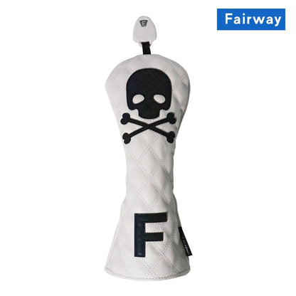 Golf Skull Pattern Soft Durable Golf Club Covers - White for Fairway G - Club Rehab