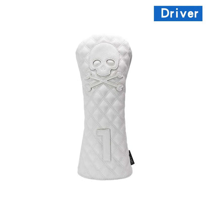 Golf Skull Pattern Soft Durable Golf Club Covers - White for Driver - Club Rehab