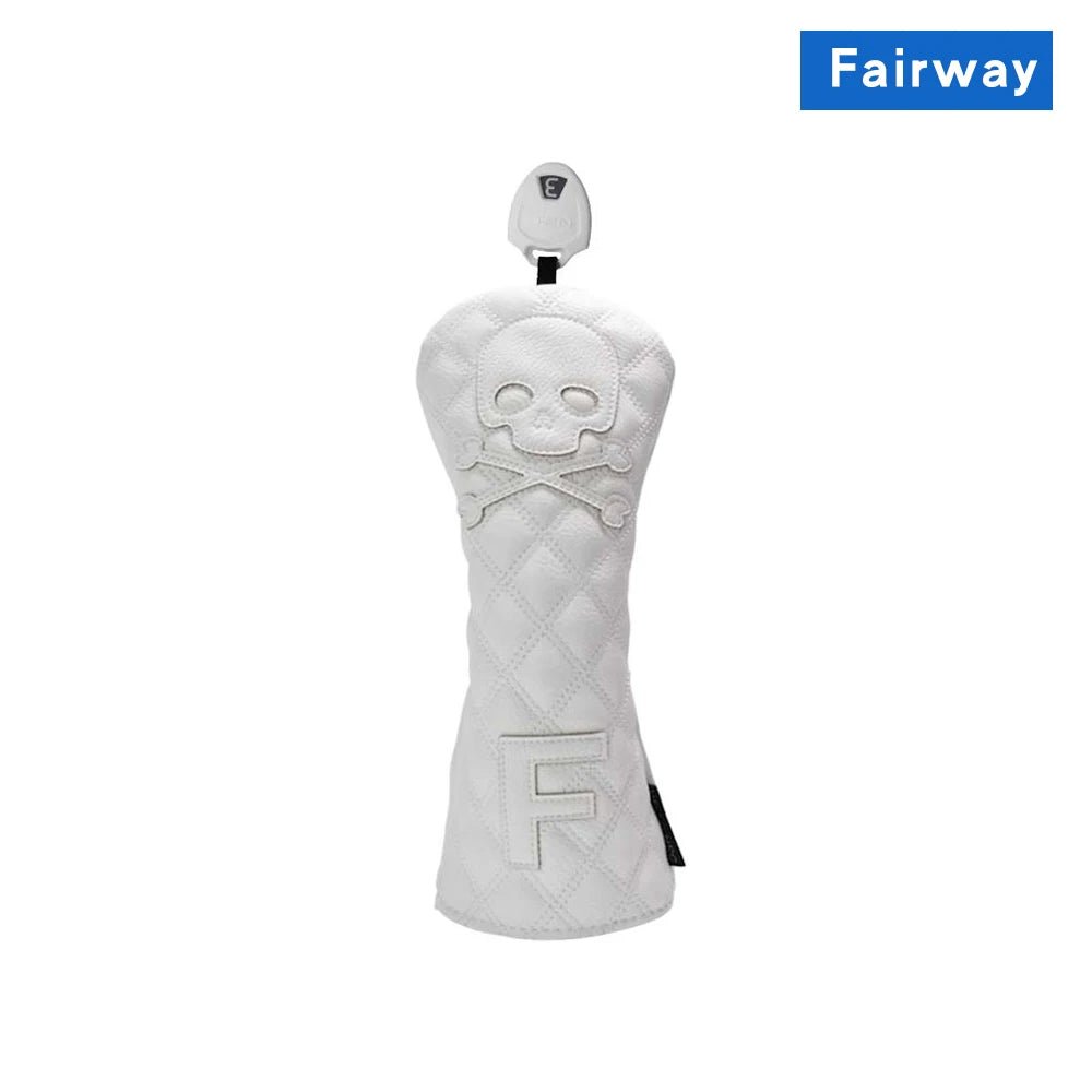 Golf Skull Pattern Soft Durable Golf Club Covers - White for Fairway - Club Rehab
