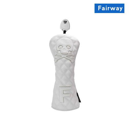Golf Skull Pattern Soft Durable Golf Club Covers - White for Fairway - Club Rehab