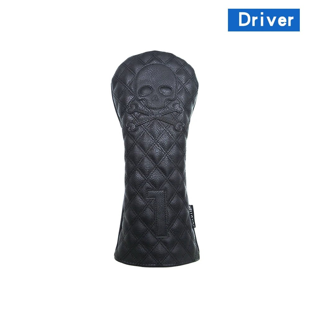 Golf Skull Pattern Soft Durable Golf Club Covers - Black for Driver - Club Rehab