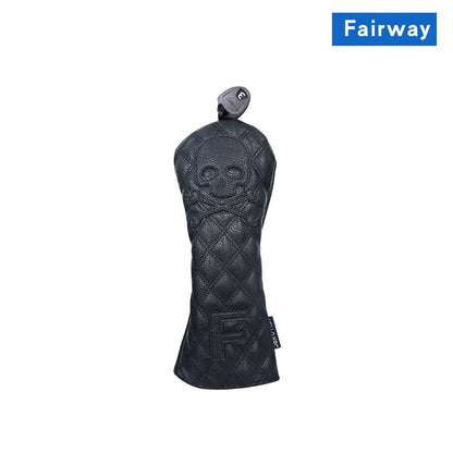Golf Skull Pattern Soft Durable Golf Club Covers - Black for Fairway - Club Rehab