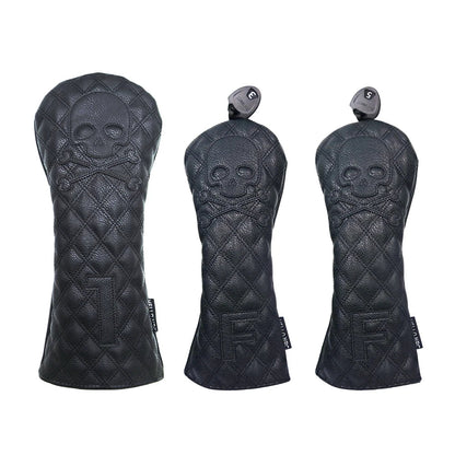 Golf Skull Pattern Soft Durable Golf Club Covers - Black 135 - Club Rehab