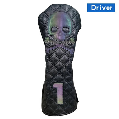 Golf Skull Pattern Soft Durable Golf Club Covers - Black for Driver A - Club Rehab