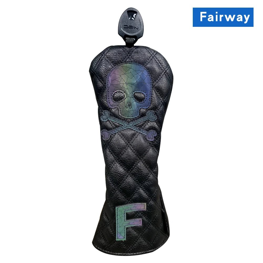 Golf Skull Pattern Soft Durable Golf Club Covers - Black for Fairway B - Club Rehab