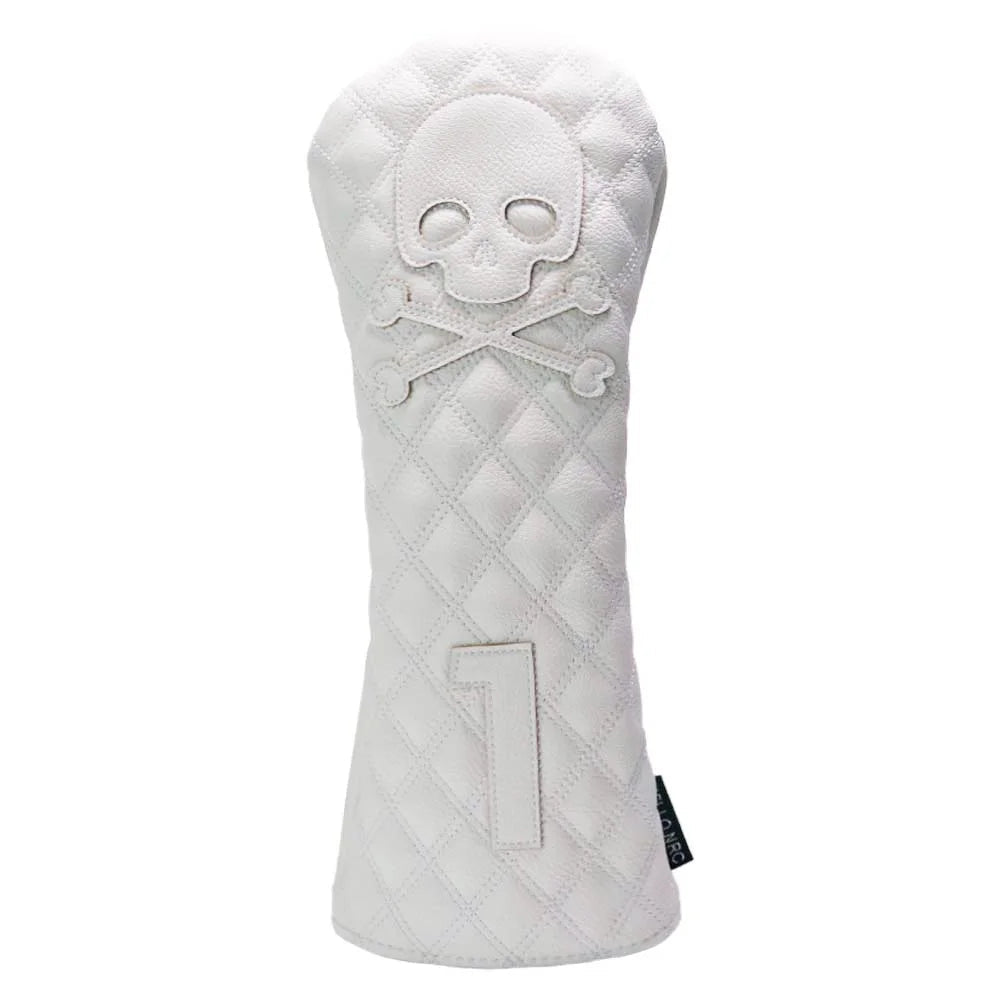 Golf Skull Pattern Soft Durable Golf Club Covers - White 13UT L - Club Rehab